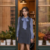 9/7奢姿大码女装2024秋季蝴蝶结绑带设计拼接连衣裙胖妹妹时尚裙子9943891279 商品缩略图3