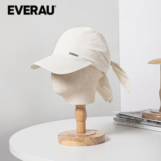 EVERAU轻薄透气Jennie同款吸汗速干花样戴法时髦百变流行防晒头巾防晒帽EAZ015 商品图1
