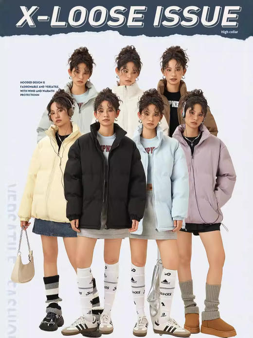 【潮牌穿搭❗️情侣款面包服】韩版潮流宽松ins潮牌面包服，看得到的细节感，新款棉衣男冬季加厚棉袄外套L 商品图7