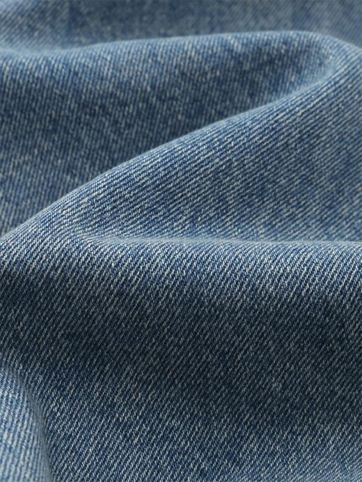 LIYIHAN 24新款蓝色牛仔裤水洗做旧微喇阔腿裤拼接宽松设计感 商品图2