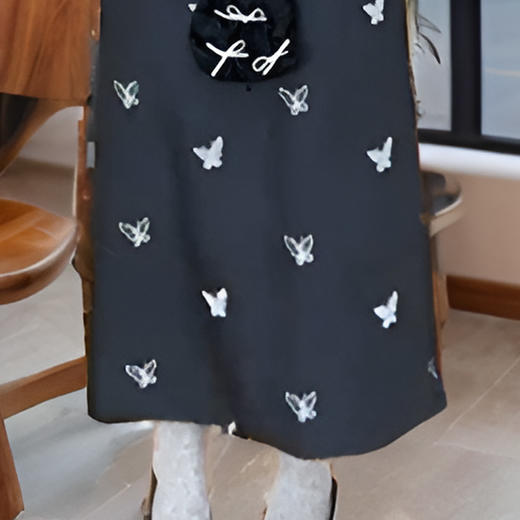 9/6奢姿大码女装2024秋季减龄蝴蝶马甲半身裙两件套胖妹妹时尚套装9943934052 商品图4