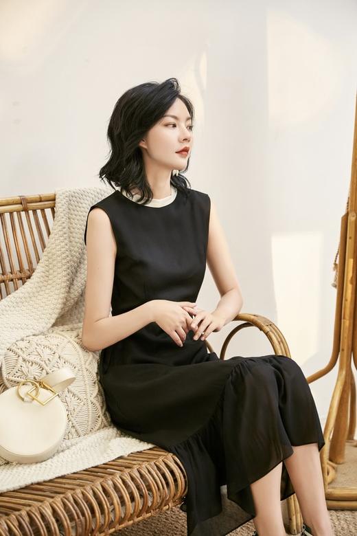 Le Malene 黑白撞色露背连衣裙 16724 商品图2