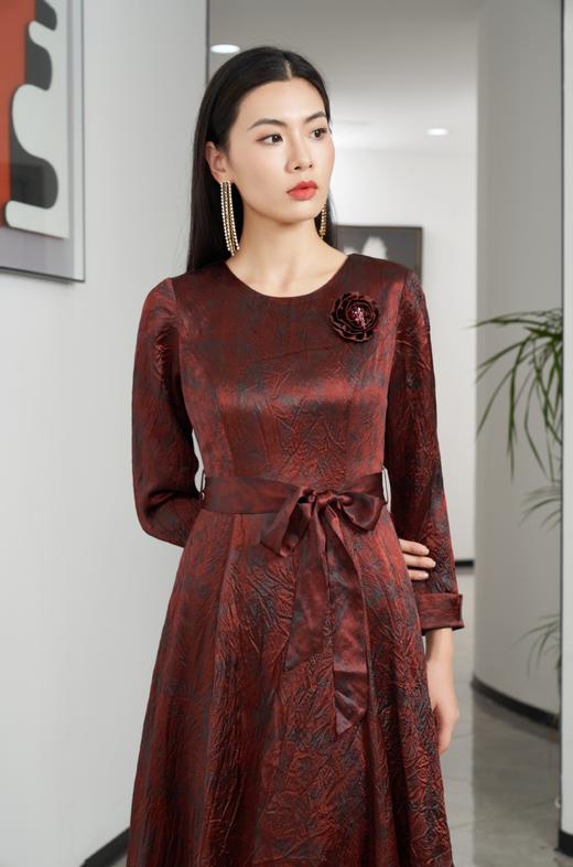 胭脂色连衣裙HJ3S72 商品图2