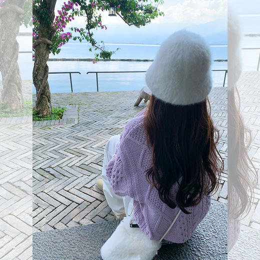 <曾小咸推荐>韩系百搭紫色宽松毛衣 日常189.99 立减100 秒杀89.99！！灰粉格衬衫 日常169.99 立减80 秒杀89.99！！ 商品图4