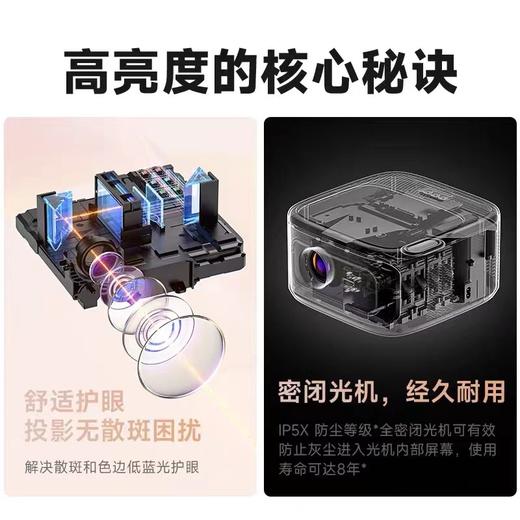 数码办公-新款5G智能超高清WiFi手机卧室宿舍投屏白墙4寸自动对焦一体投影 商品图2