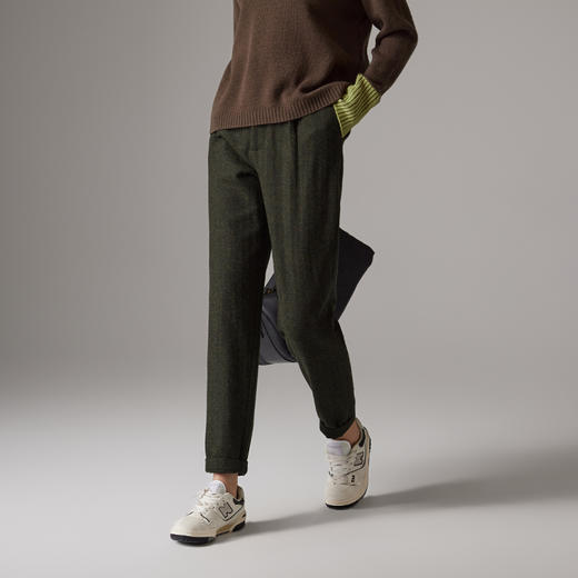 22749 IN AND ON 羊毛人字纹显瘦锥形裤 商品图10