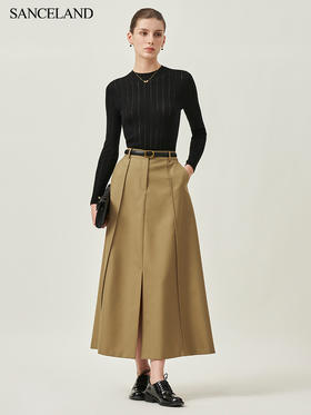 SANCELAND三石一澜绵羊毛半裙