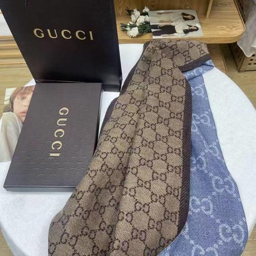 G家牛仔色双面羊绒羊毛围巾盒装 商品图14