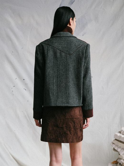 LIYIHAN 秋冬新款麂皮高级复古短款休闲包裙半裙 商品图3