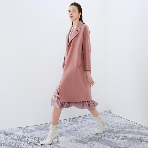 EITIE爱特爱冬季新款经典洋气长款毛呢大衣外套7614302 商品图4