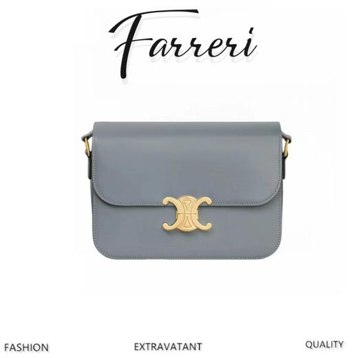 凯旋门 Triomphe  金色锁扣 小牛皮 手提单肩包 商品图0