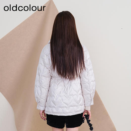 oldcolour欧珂冬季休闲时尚纯色长袖中羽绒服女P410903A1 商品图4