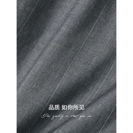 COCOBELLA[商务休闲风]色织条纹气质灰衬衫秋通勤衬衣SR3076 商品图4