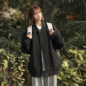 【采用全新的潮牌户外款❗️日系复古潮牌宽松飞行员夹克】自由穿梭＆轻量型户外，整体OVERSIZE版型，男女同款情侣款春秋季薄款棒球服防水外套L