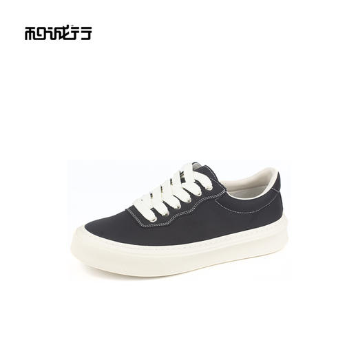 和诚行 2024秋冬新款百搭系带休闲鞋男士透气舒适真皮板鞋0551182 商品图1