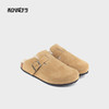 和诚行 2024秋冬新款复古加绒厚底勃肯女百搭休闲半包拖鞋1930071 商品缩略图4