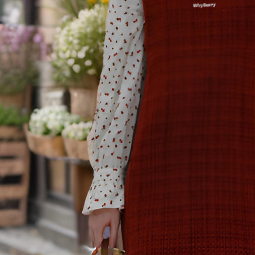 9/6奢姿大码女装2024秋季假两件时尚连衣裙胖妹妹减龄碎花简约裙子9943834051 商品图3