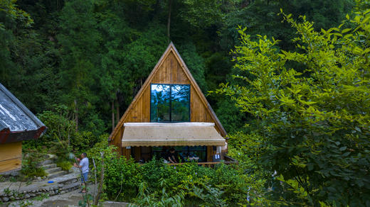 【彭州#256号院】单房预定，独栋温泉森林木屋+6房木屋小院，靠山临溪，中坝森林 、蟠龙谷瀑布、太阳湾景区旅nwsl 商品图4