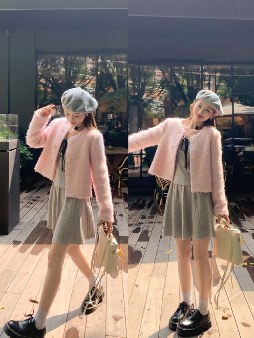 <曾小咸推荐>新品现货秒杀！卖完下架不再补！微信粉丝打折价！灰色领口系蝴蝶结毛织衫 日常119.99 立减40 秒杀79.99！！ 商品图4