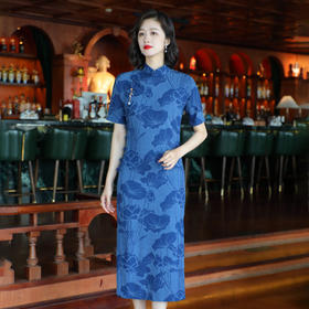 OY-24281中国风女装复古夏季新款棉麻印花旗袍日常改良版连衣裙24281
