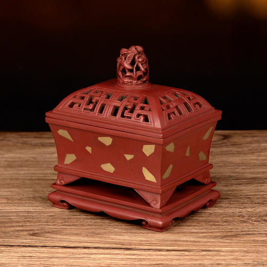 吉祥古法香炉 带座台几熏炉 商品图1