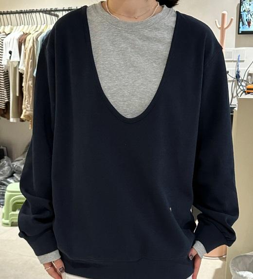 【门店同款】ENJOY秋季less is more撞色拼接假两件卫衣 159412154 商品图0