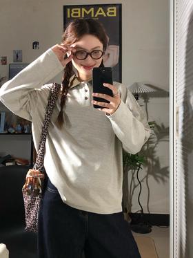 条纹polo衫简直是入秋百搭品 真的好慵懒！