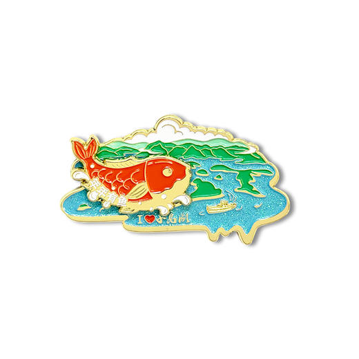 千岛湖磁贴年年有余湖光鱼影组合冰箱贴 商品图3