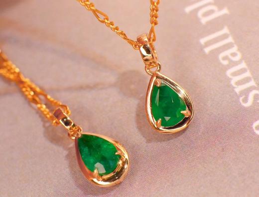 18k金祖母绿吊坠1卡拉 商品图2