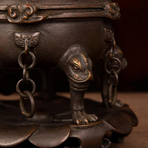 吉祥古法香炉 小号带座帝王熏炉 商品图3