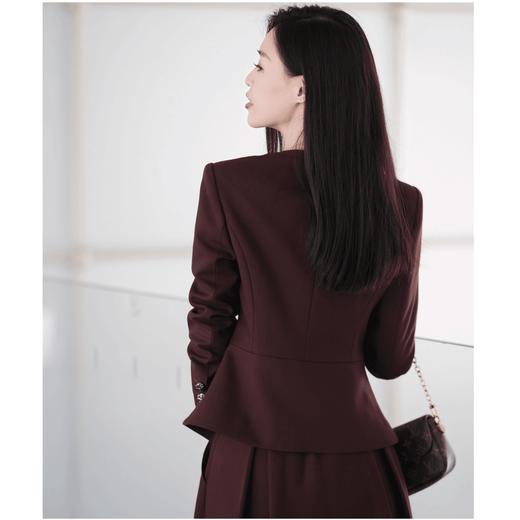 安可拉红秋季新款复古外套伞裙高级女神范时尚气质显瘦收腰 商品图3