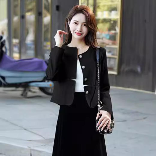 纯色名媛小香风短款，外套休闲气质时尚百搭外套XYFS6756 商品图1