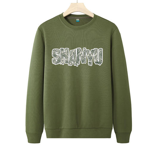 【新款DSK】大依优型大码印花长袖卫衣加肥加大肥佬休闲宽松透气上衣打底男士胖子 商品图1