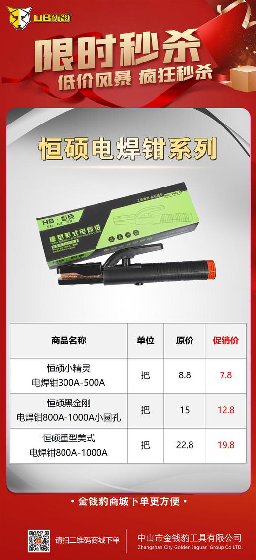 恒硕电焊钳 商品图1