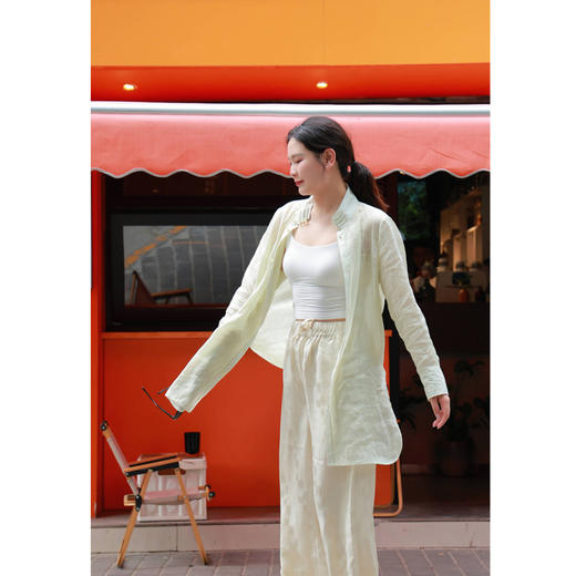 【线上专属】新中式衬衣（24810965-若芽） 商品图2