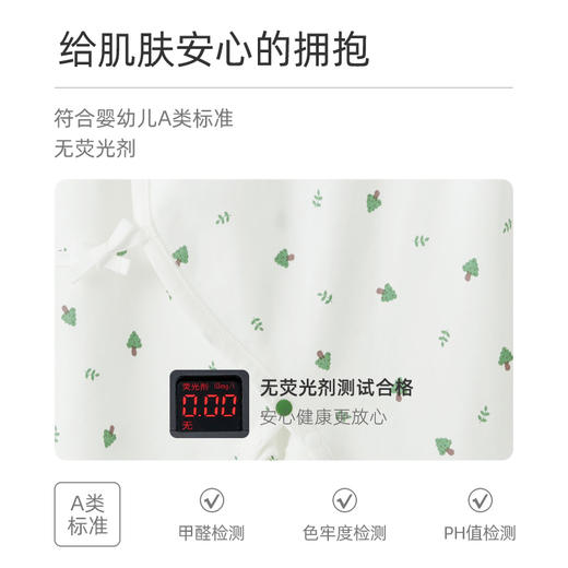 怡比绿绿小树长袖系带哈衣HY24AUN021白绿色调（52#-66#） 商品图2