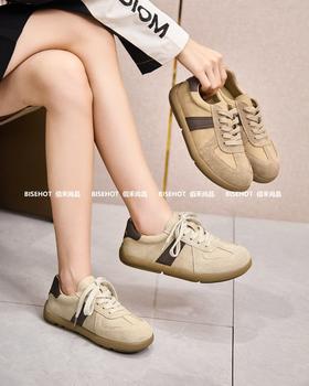 新品磨砂皮薄底百搭休闲博肯鞋762B43553（W）
