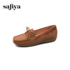 Safiya/索菲娅2024秋 复古真皮软底一脚蹬防滑休闲豆豆平底单鞋 SF43112438 商品缩略图11