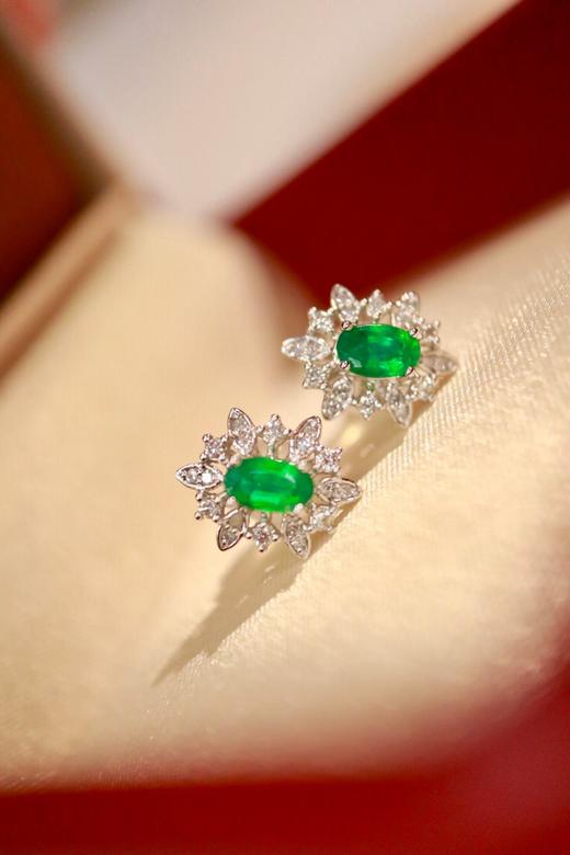 18K祖母绿耳钉0.7ct 商品图4