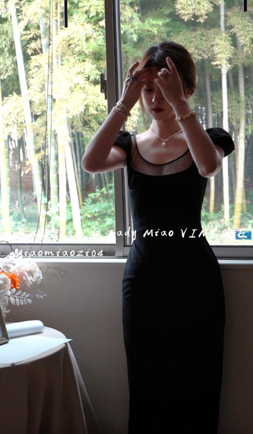 #1409【复团】喵娘精工@1409_M71《馥郁午夜》Nicole Kidman黑色优帝政款礼服连衣裙 商品图6