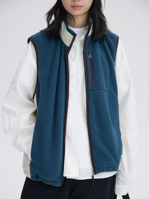 步履不停/3C14020C/拼色摇粒绒立领马甲 商品图4