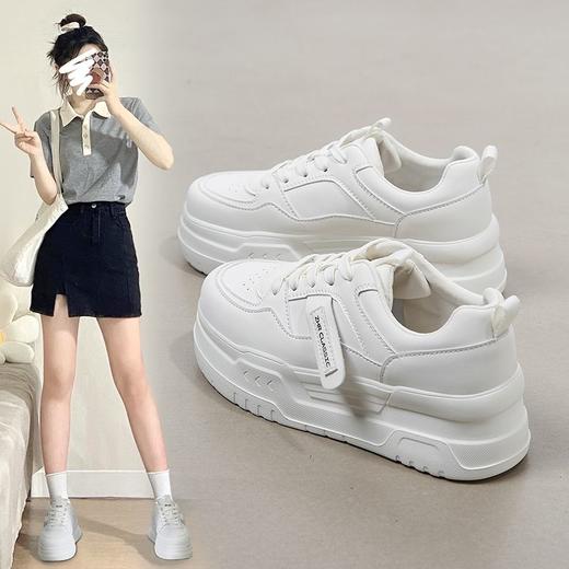 ZHR则则厚底小白鞋女2024夏季新款增高百搭运动休闲鞋软底板鞋女 商品图0
