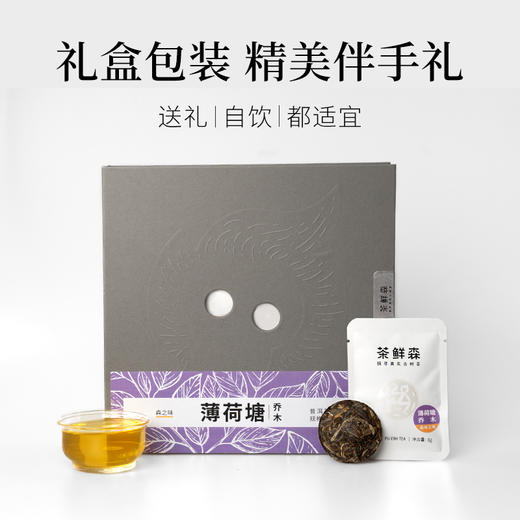 2023 薄荷塘乔木 森之味 拍3发4  8g小饼茶 16饼/盒 普洱茶 生茶 商品图4