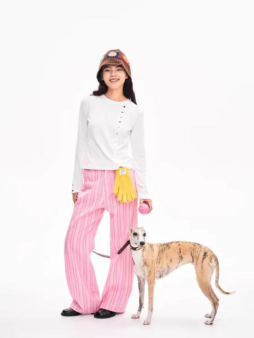 heris/H43120/条纹印花长裤 商品图1