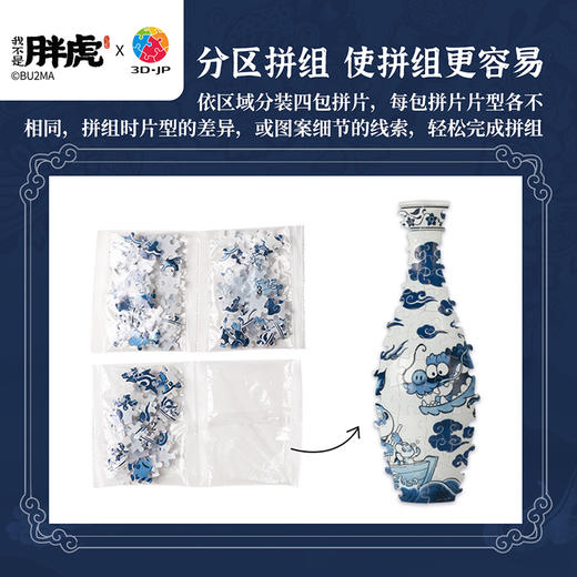 160片-花瓶拼图 S1044 我不是胖虎-青花·肥龙在天 商品图3