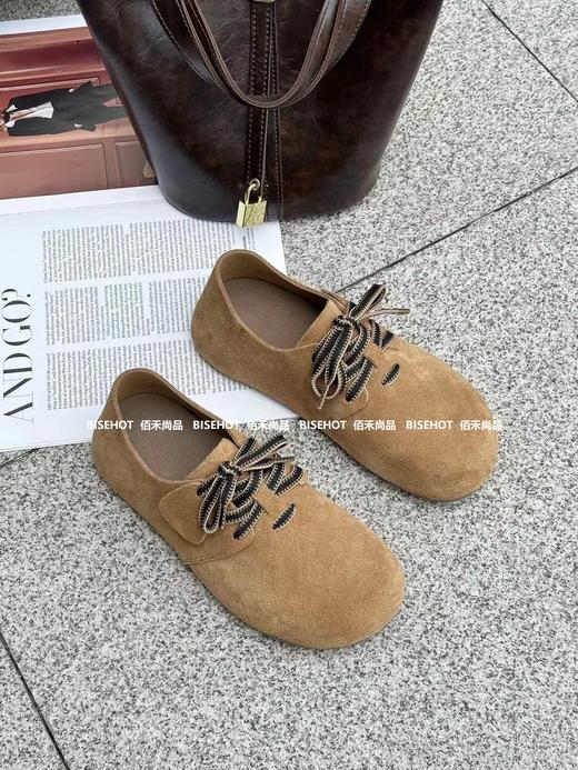 新品磨砂牛皮细带百搭软底软面女士单鞋T18B43541（W） 商品图2
