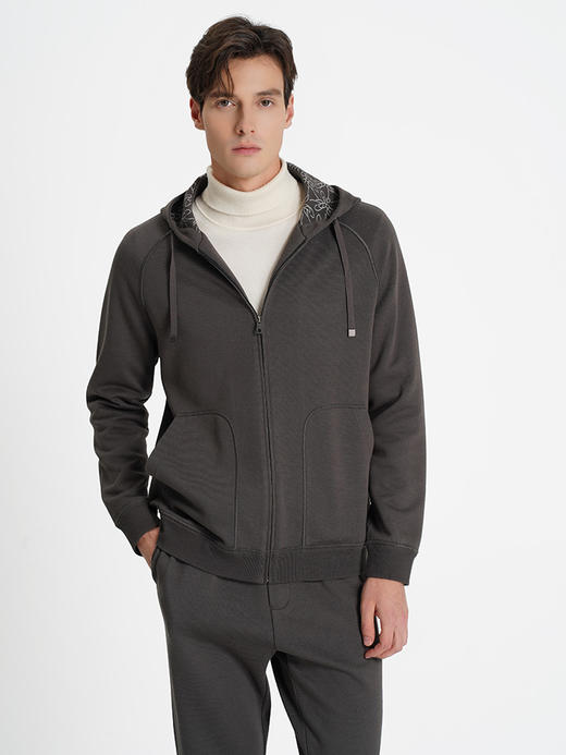 callisto深灰色莫代尔连帽卫衣 商品图2