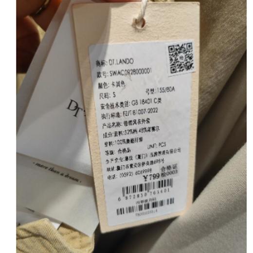 5楼DT·LANDO服饰风衣外套【金秋折扣】 商品图1