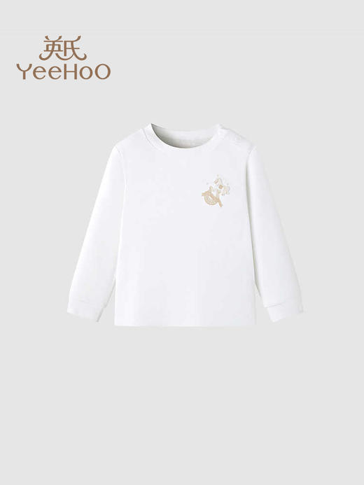 英氏儿童保暖内衣睡衣上装纯棉YLTAJ0Q002A 商品图4