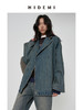 HIDEMI 多重水洗做旧感极简大廓形翻领口袋式纽扣西装大衣外套 商品缩略图4